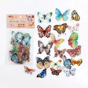 일기 레트로 DIY 재료 핸드북 앨범 스크랩북 스티커 저널 편지지 나비 장식