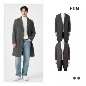 HUM 남 퀼팅체크 싱글코트 FHNWCCA176P 1409337