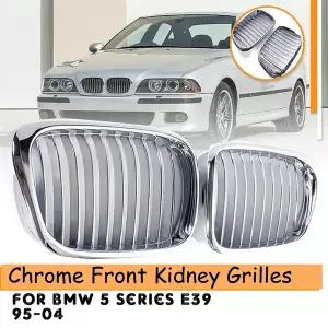 자동차 그릴망 튜닝 BMW 호환 5 시리즈 E39 525 528 세단 1995-2003 듀얼 프론트 후드 레이싱 그릴 커버 용