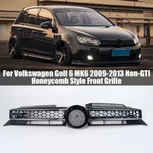 자동차 그릴망 튜닝 GTI 스타일 프론트 범퍼 센터 그릴 폭스바겐 골프 6 MK6 2009 - 2013 벌집 메쉬 어퍼