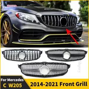 자동차 그릴망 튜닝 GT 다이아몬드 앞 범퍼 그릴 메르세데스 W205 C205 S205 벤츠 호환 C 2014- C200 C260