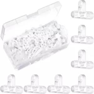 Colingmill 10mm 3/8 인치 400개 타일 스페이서 벽돌 베니어 클립 3방향 벽 분리기 바닥 데크 보드 포장