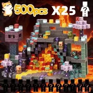 자석 블록 10-500개 미니 월드 세트 브릭 DIY STEM 조립 교육용 장난감 크리스마스 선물