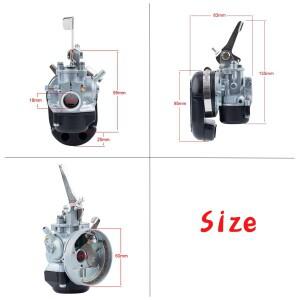 Dellorto Vegaser SHA14.12L Sha 14 12 CM 모터 엔진 80 Mofas Moped Mokick 스쿠터 용 오토바이 기화기