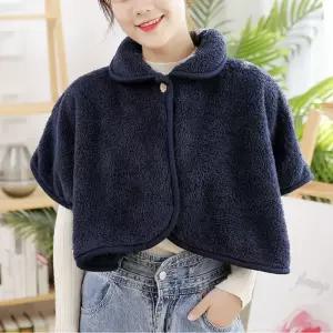 여성용 겨울 어깨워머 망토담요 극세사 블랭킷 자켓 방한 입는 캠핑용품 추천 차박 량용 감성 캠핑용 사무