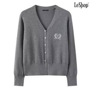 르샵 브이넥 자수 데일리 니트 가디건 (DQ1CK005A)