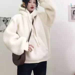 겨울 캐주얼 패션 따뜻한 베이직 무지 양털후드티 여성후드티 양털티 모자티 nhAAC28