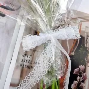 레이스리본끈 리본장식 장식끈 화이트장식리본 snC6262 레이스드레스끈 선물포장끈