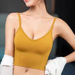 브라탑 끈나시 이너 나시티 캡내장 슬리브리스 속옷 브라캡 CGWDB6818 티셔츠 머스타드