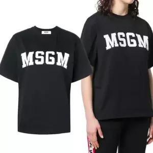 MSGM 2641MDM162 195298 99 로고 프린트 티셔츠