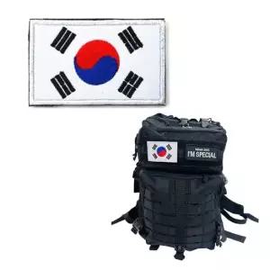 백팩 와펜 가방 액세서리 패브릭 태극기 자수 패치 탈부착와펜 소품리폼패치