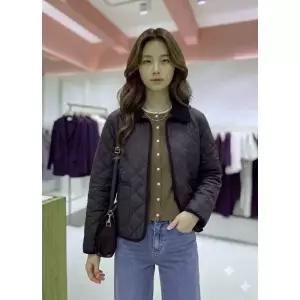 [롯데백화점]SOUP 다이아 퀼팅 코듀로이 배색 점퍼  SCAPA81A