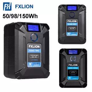카메라 캠코더 대형 LED 조명 모니터 MacBook 및 스마트폰용 FXLION Nano 50/98/150WH 초소형 V-마운트/V-