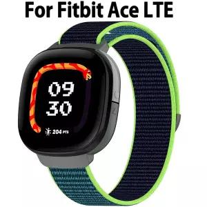 Fitbit Ace LTE 용 나일론 루프 시계 스트랩 밴드 액세서리 조절 가능한 탄성 팔찌