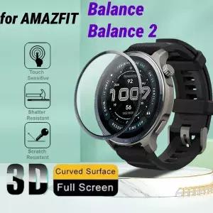 Amazfit Balance 2 용 3D 곡선 가장자리 화면 보호기 Huami 스마트 워치 풀 커버리지 소프트 보호 필름