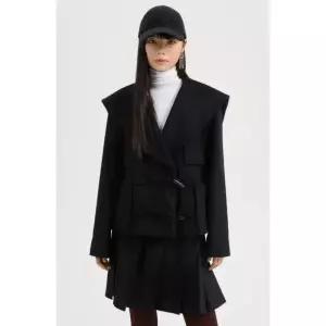 [백화점출고] 세일러 카라 울 코트 LQCAW25200BKX