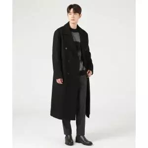 AVANDRESS 125CM 슈퍼 롱 오버핏 더블 코트