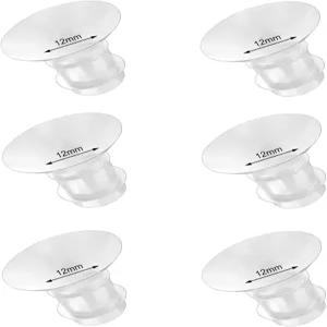 플랜지 인서트 12mm 6개 세트는 Momcozy/Medela/eufy/Spectra/Medela/TSRETE/Lansinoh 웨어러블 유축기와