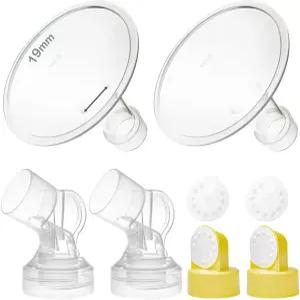 네네 공급 펌프 부품 19mm 플랜지는 메델라 브레스트펌프 호환되며 밸브 멤브레인 커넥터는 퍼스널핏 원래