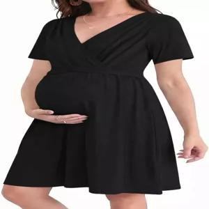 에코웨어 여성용 3-in-1 분만 및 출산용 가운 앞트임 플랩 산부인과 병원 드레스 수유용 간호용 잠옷