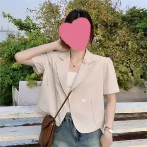 [라일리여성의류] Rly 크롭 자켓 반팔 오피스 블레이저 아우터 세미