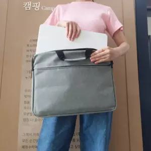 베이직 노트북 파우치 가방 15.6인치 연그레이