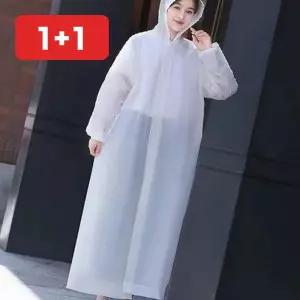 우비 EVA 코트형 휴대용 우의 레인코트 성인 방수 판초