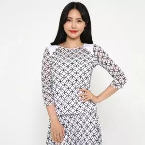 LDT25100 로 보석꽃잎티 살사 상의 밸리 여 여성 슈트