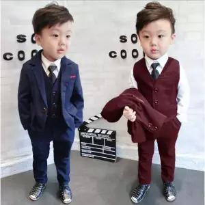 아동 시크정장4종세트 (자켓+조끼+바지+블랙넥타이)
