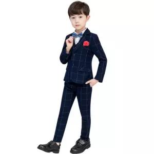 결혼식 남아 정장 돌잔치 유아정장 아기정장 초등 주니어 네모체크 3종정장세트