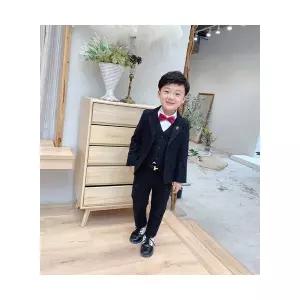 유아정장 아동 유아 형제 남매 둥이 로빈 진네이비 조끼 4종 정장세트