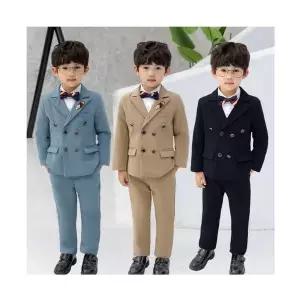 남아 유아 봄가을 파스텔 더블버튼 투피스 4종 정장세트