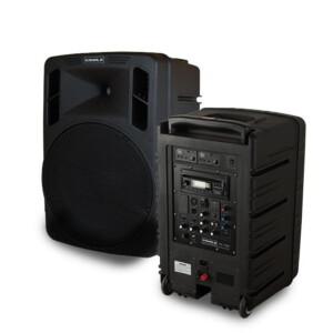 KANALS BK-1260 충전형앰프 2CH 무선마이크 포함 CDP USB 충전식 이동형 버스킹앰프