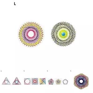 (5개) 스트링아트 원형/수학/교구/초등/학교/수업/놀이/아동/학생/만들기/공예/입체/교육용/어린이/방과후