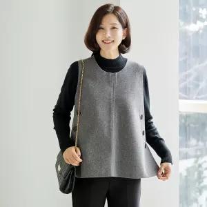 (가을신상)(66-88) 리본 타이 울 조끼 4VE510112 엄마옷 중년여성 50대 60대