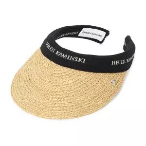 [시즌한정] 26FW 헬렌카민스키 비앙카 8 여성 바이저 HAT52204 NATURAL BLACK LOGO