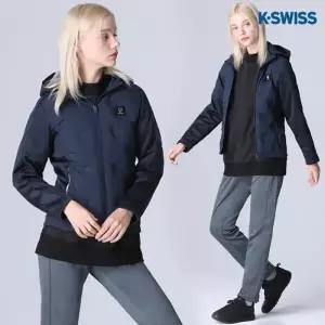 [케이스위스][케이스위스(K-SWISS)] 써클 튜브 에슬레저 후드 패딩점퍼
