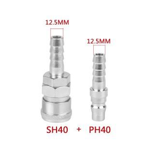 라인 호스 피팅 압축기 세트 SH  PH 40 12mm  부품 퀵 커플러 플러그 소켓 커넥터 키트 1PC