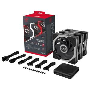 ASUS ROG Eurux GR120 ARGB 리버스 특허 맞춤형 PWM 120mm 트리플 팩 PWM, 체인, 받은 조명, 2200RPM, 허브 데이지