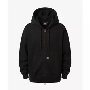 DICKIES 베이직 로고 후드 집업 Black