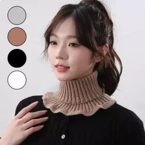 니트 프릴 넥워머 페이크 목폴라 니트 페이크 목폴라