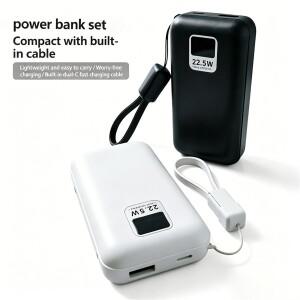 AT70 2-배터리 22.5W 21700 고속 충전 키트 파워 뱅크 DIY 무납땜 모바일 조립 부품 박스 화이트
