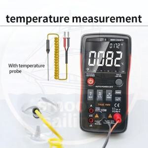 ZT-X 디지털 멀티미터 9999 카운트 트루 RMS 자동 범위 AC DC 전압 테스터 (NCV 기능 포함)