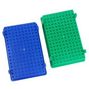 새로운 1PCS 두꺼운 플라스틱 리튬 배터리 보관 상자(18650 셀용) - 분할된 운송 및 회전 트레이, 내구성