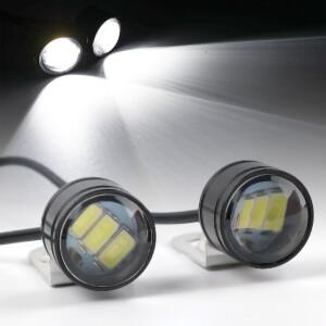 LED 보조 오토바이 헤드라이트 안개등 액세서리 미니 주행등 스포트라이트 자동 12V 주간 방수 DRL