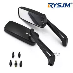 8mm/10mm 스레드가 있는 후방 거울 오토바이 액세서리 모터 페어 직사각형 용 조절 가능한 사이드 리어뷰
