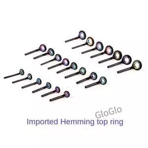 스테인리스 스틸 낚싯대 가이드 O링 눈 세라믹 낚시 타원형 팁 수리 키트 DIY 0.7mm-1.6mm