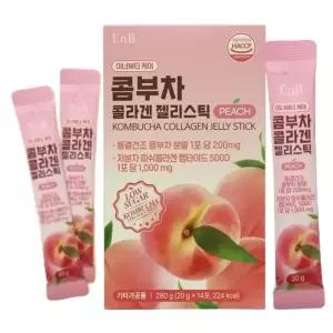 콤부차 콜라겐 젤리스틱 저분자피쉬콜라겐 동결건조콤부차 유기농 동결건조 복숭아맛젤리 14포