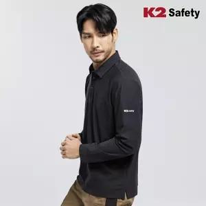 K2 Safety TS-5204 워크웨어 사방 스판 긴팔 카라티셔츠 작업복