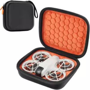 ProCase DJI Neo 휴대용 드론 케이스 - 오렌지블랙 충격 방지 하드 쉘 커버
